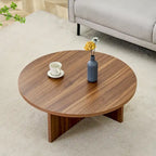 Table basse ronde moderne en MDF, table de salon durable