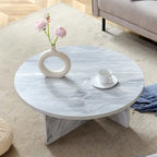 Table basse ronde moderne en MDF, table de salon durable