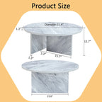 Table basse ronde moderne en MDF, table de salon durable