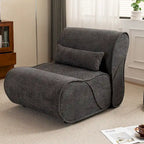 Fauteuil inclinable intemporel en tissu | Accoudoirs et repose-pieds rembourrés | Fauteuil inclinable d'appoint pour salon