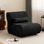 Fauteuil inclinable intemporel en tissu | Accoudoirs et repose-pieds rembourrés | Fauteuil inclinable d'appoint pour salon