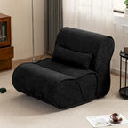 Fauteuil inclinable intemporel en tissu | Accoudoirs et repose-pieds rembourrés | Fauteuil inclinable d'appoint pour salon