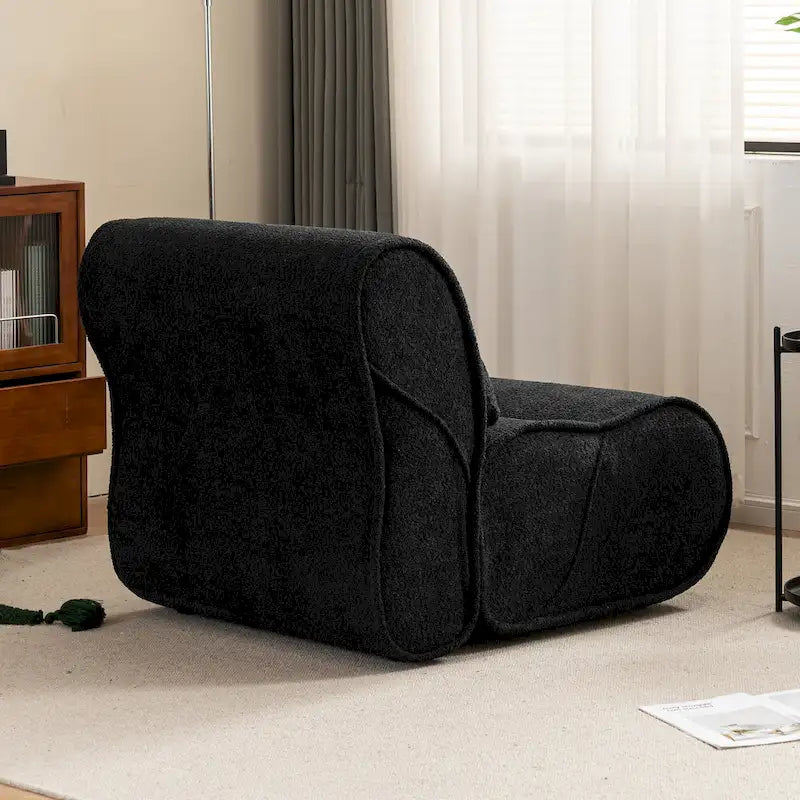 Fauteuil inclinable intemporel en tissu | Accoudoirs et repose-pieds rembourrés | Fauteuil inclinable d'appoint pour salon