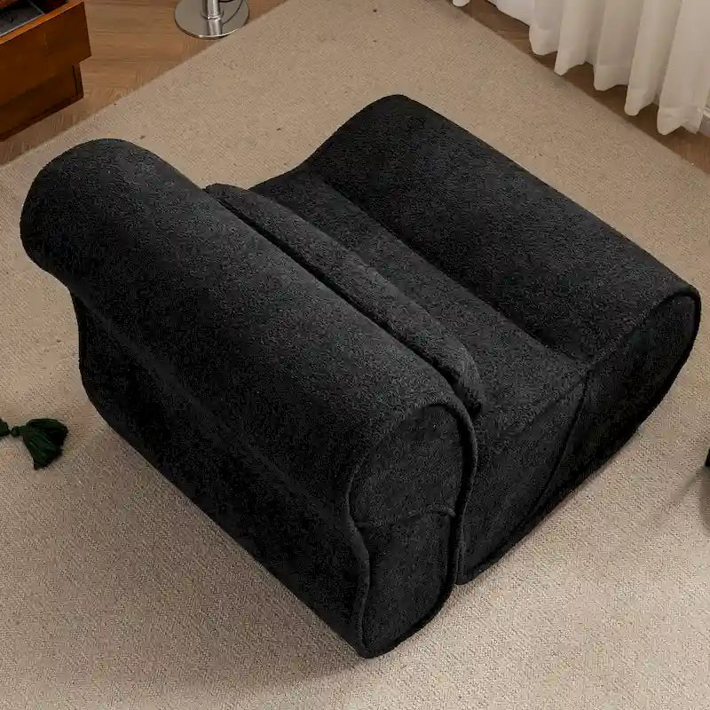 Fauteuil inclinable intemporel en tissu | Accoudoirs et repose-pieds rembourrés | Fauteuil inclinable d'appoint pour salon