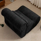 Fauteuil inclinable intemporel en tissu | Accoudoirs et repose-pieds rembourrés | Fauteuil inclinable d'appoint pour salon