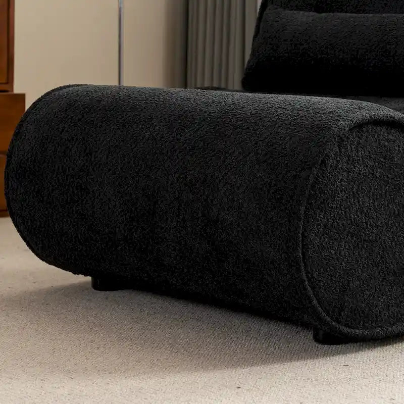 Fauteuil inclinable intemporel en tissu | Accoudoirs et repose-pieds rembourrés | Fauteuil inclinable d'appoint pour salon