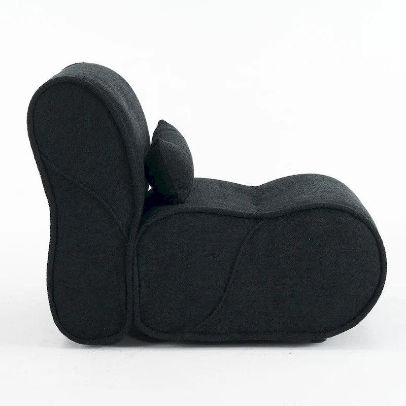 Fauteuil inclinable intemporel en tissu | Accoudoirs et repose-pieds rembourrés | Fauteuil inclinable d'appoint pour salon