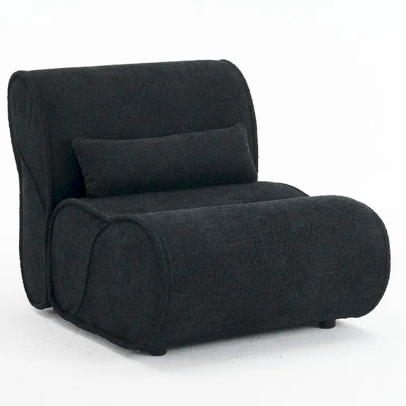 Fauteuil inclinable intemporel en tissu | Accoudoirs et repose-pieds rembourrés | Fauteuil inclinable d'appoint pour salon