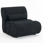 Fauteuil inclinable intemporel en tissu | Accoudoirs et repose-pieds rembourrés | Fauteuil inclinable d'appoint pour salon