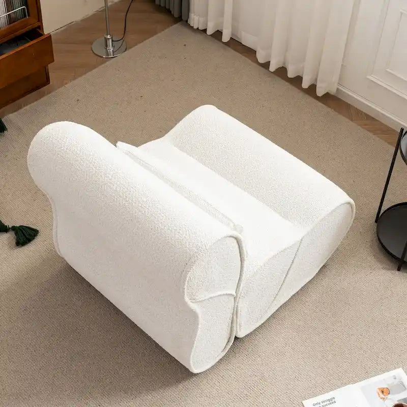 Fauteuil inclinable intemporel en tissu | Accoudoirs et repose-pieds rembourrés | Fauteuil inclinable d'appoint pour salon