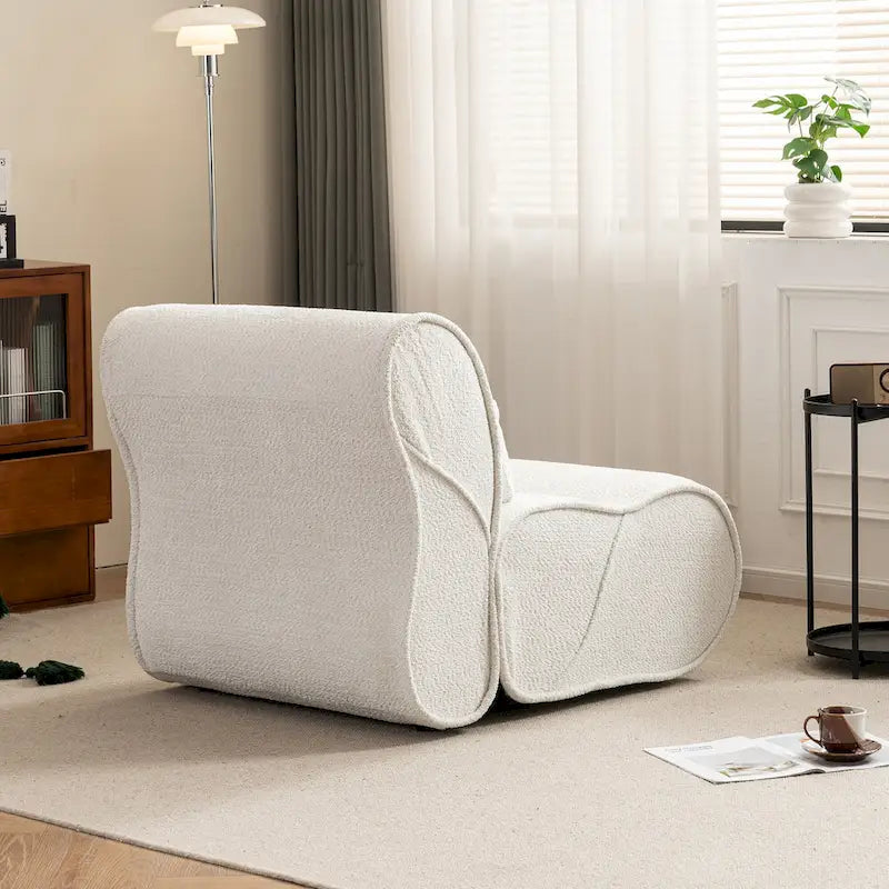 Fauteuil inclinable intemporel en tissu | Accoudoirs et repose-pieds rembourrés | Fauteuil inclinable d'appoint pour salon