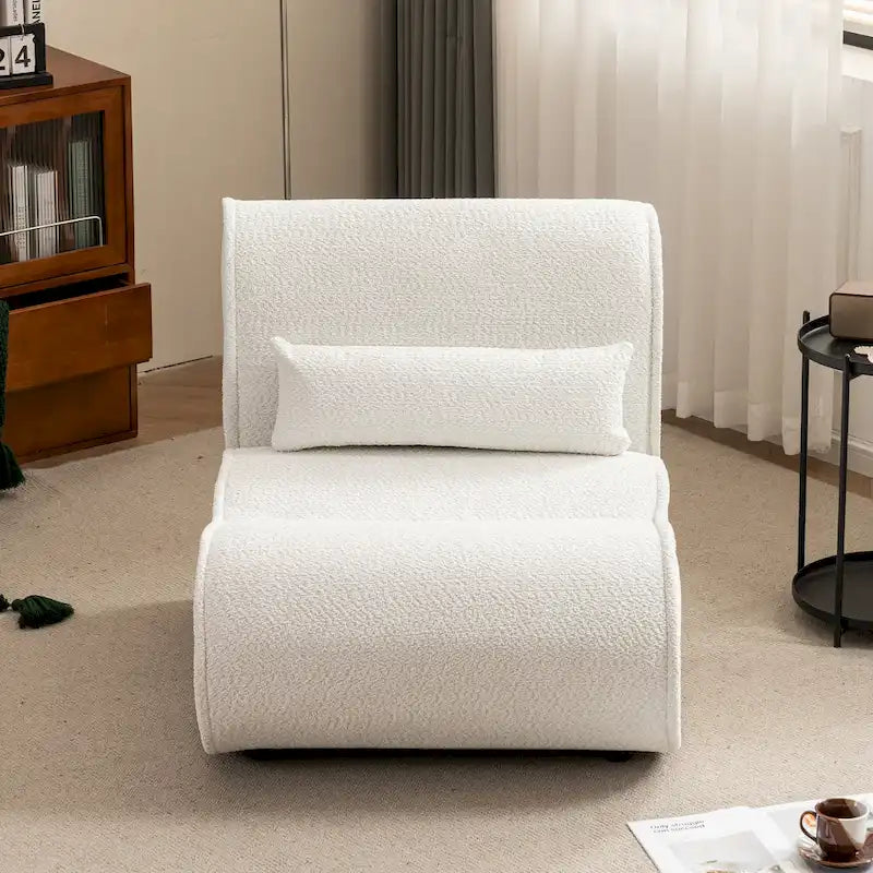 Fauteuil inclinable intemporel en tissu | Accoudoirs et repose-pieds rembourrés | Fauteuil inclinable d'appoint pour salon