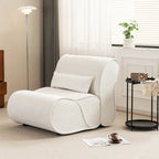 Fauteuil inclinable intemporel en tissu | Accoudoirs et repose-pieds rembourrés | Fauteuil inclinable d'appoint pour salon
