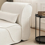 Fauteuil inclinable intemporel en tissu | Accoudoirs et repose-pieds rembourrés | Fauteuil inclinable d'appoint pour salon