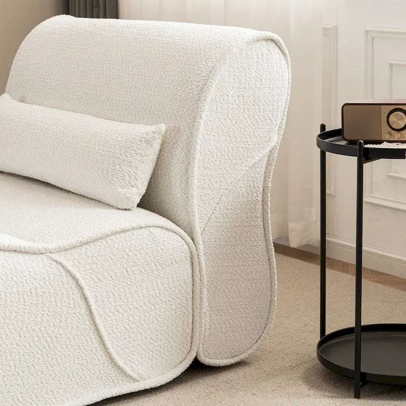 Fauteuil inclinable intemporel en tissu | Accoudoirs et repose-pieds rembourrés | Fauteuil inclinable d'appoint pour salon