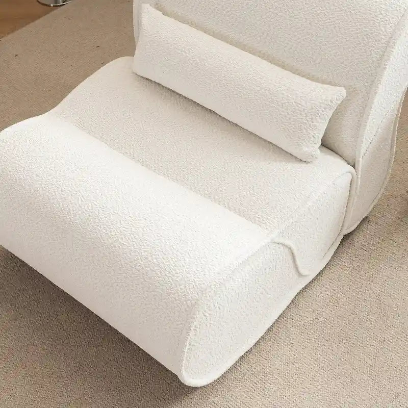 Fauteuil inclinable intemporel en tissu | Accoudoirs et repose-pieds rembourrés | Fauteuil inclinable d'appoint pour salon
