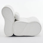 Fauteuil inclinable intemporel en tissu | Accoudoirs et repose-pieds rembourrés | Fauteuil inclinable d'appoint pour salon