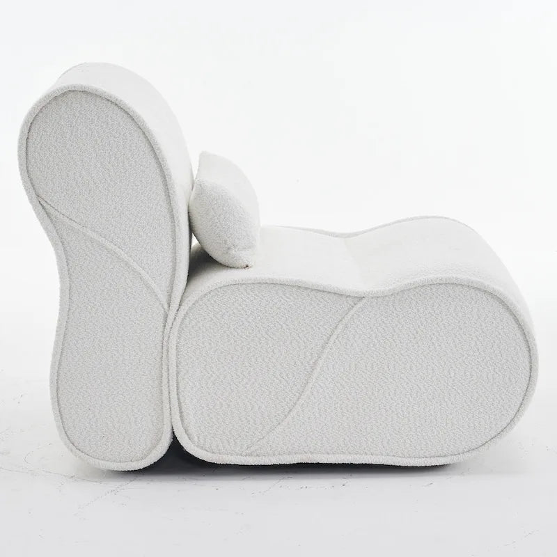 Fauteuil inclinable intemporel en tissu | Accoudoirs et repose-pieds rembourrés | Fauteuil inclinable d'appoint pour salon