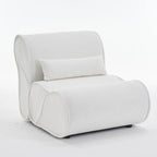 Fauteuil inclinable intemporel en tissu | Accoudoirs et repose-pieds rembourrés | Fauteuil inclinable d'appoint pour salon