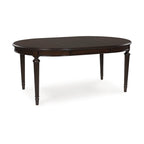 Table à manger extensible marron | Rallonge papillon | Jusqu'à 8 places assises | Style champêtre