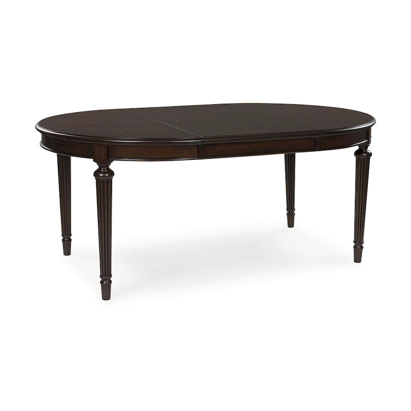 Table à manger extensible marron | Rallonge papillon | Jusqu'à 8 places assises | Style champêtre