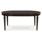 Table à manger extensible marron | Rallonge papillon | Jusqu'à 8 places assises | Style champêtre