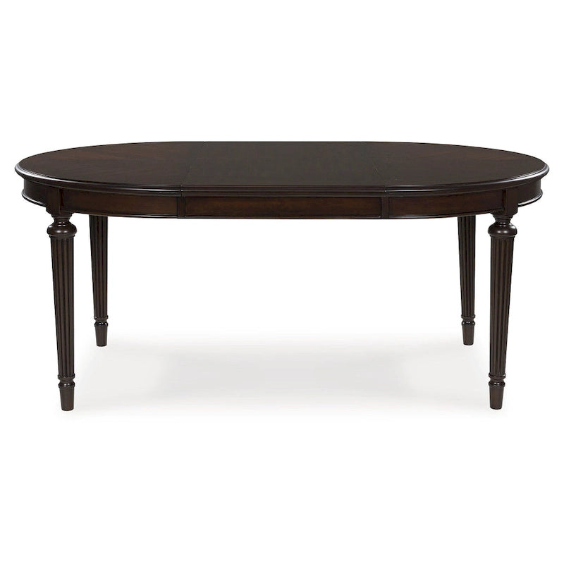 Table à manger extensible marron | Rallonge papillon | Jusqu'à 8 places assises | Style champêtre