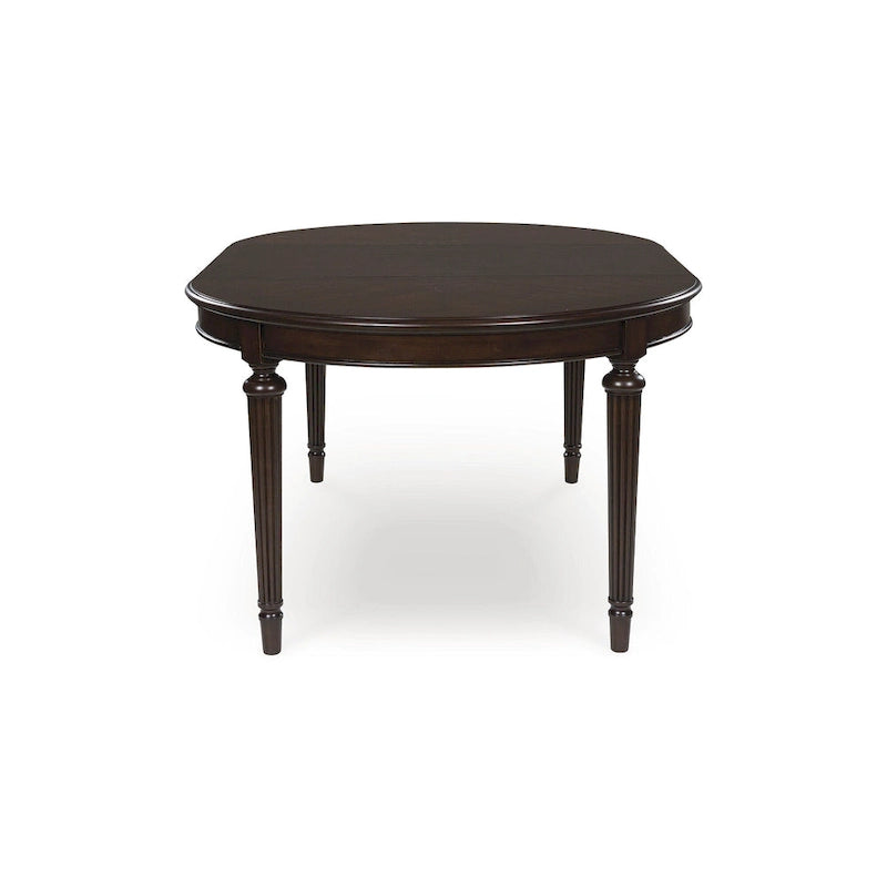 Table à manger extensible marron | Rallonge papillon | Jusqu'à 8 places assises | Style champêtre