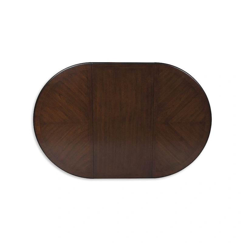 Table à manger extensible marron | Rallonge papillon | Jusqu'à 8 places assises | Style champêtre