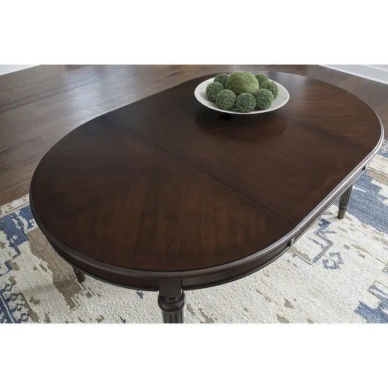 Table à manger extensible marron | Rallonge papillon | Jusqu'à 8 places assises | Style champêtre