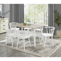Ensembles de tables et chaises de salle à manger en bois avec chaises Windsor pour cuisine et salle à manger
