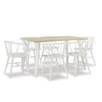 Ensembles de tables et chaises de salle à manger en bois avec chaises Windsor pour cuisine et salle à manger