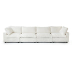 Canapé sectionnel modulaire en peluche douce 157,48 cm, 4 places, rembourré, pour salon