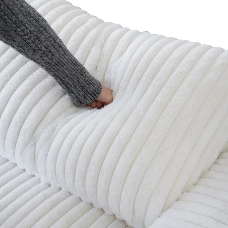 Canapé sectionnel modulaire en peluche douce 157,48 cm, 4 places, rembourré, pour salon