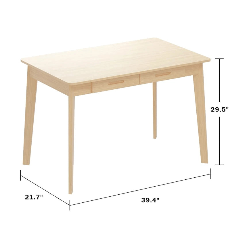 Kerrogee 39,4 Pouces Bureau d'ordinateur en Bois avec 2 Tiroirs - 4 Couleurs