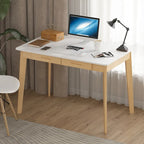 Kerrogee 39,4 Pouces Bureau d'ordinateur en Bois avec 2 Tiroirs - 4 Couleurs