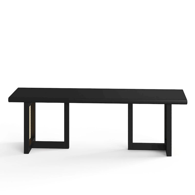 Banc de salle à manger rectangulaire en cannage Havenwood