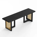 Banc de salle à manger rectangulaire en cannage Havenwood