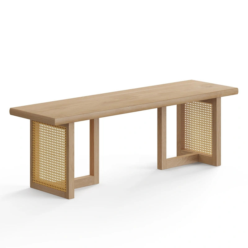 Banc de salle à manger rectangulaire en cannage Havenwood