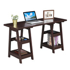 Bureau à Tréteaux Doubles | Montage Sans Outils | Grand Bureau pour la Maison
