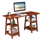 Bureau à Tréteaux Doubles | Montage Sans Outils | Grand Bureau pour la Maison