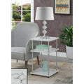 Table d'appoint à 3 niveaux sans outils | Table d'appoint avec étagère ouverte peu encombrante pour le salon