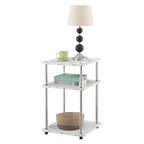 Table d'appoint à 3 niveaux sans outils | Table d'appoint avec étagère ouverte peu encombrante pour le salon