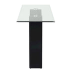 Console de table Noele moderne noire 48 pouces à plateau en verre par Furniture of America