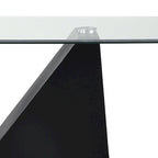 Console de table Noele moderne noire 48 pouces à plateau en verre par Furniture of America