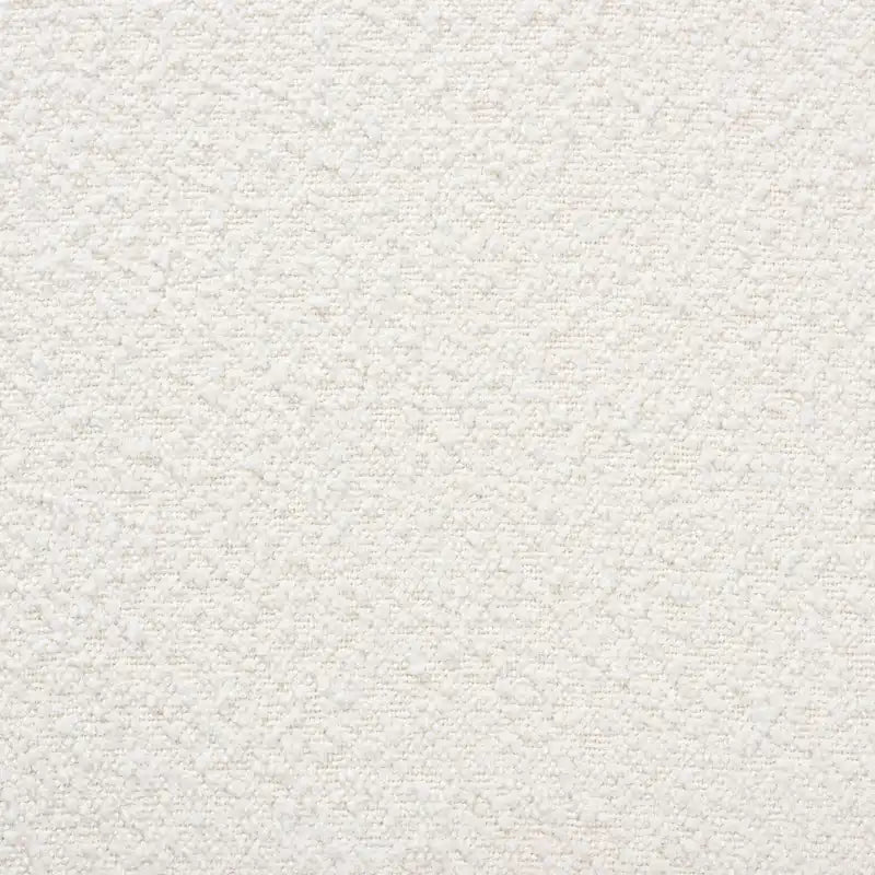 Fauteuil d'appoint en tissu bouclé crème Japandi | Structure en bois d'hévéa couleur noyer | Style minimaliste