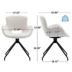 Lot de 2 chaises de salle à manger pivotantes - N/A