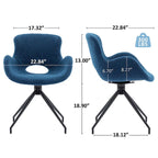 Lot de 2 chaises de salle à manger pivotantes - N/A