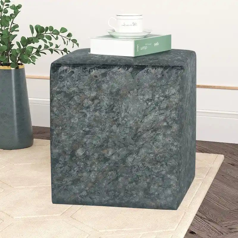 Tabouret carré/tabouret de coiffeuse avec coussin en tissu