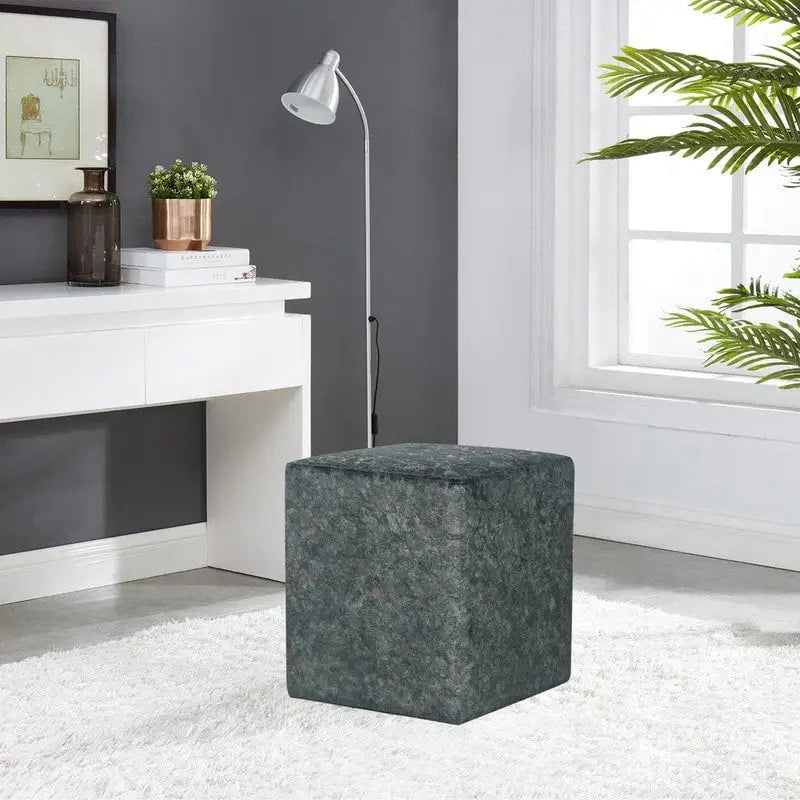 Tabouret carré/tabouret de coiffeuse avec coussin en tissu